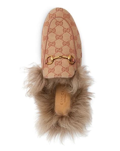 gucci fur shoes review|Gucci canvas mules.